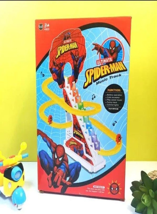 تيمسون مجموعة ألعاب TEMSON الزحليقة، لعبة سباق كرتونية مرحة تتسلق السلالم تلقائيًا، لعبة زحليقة صغيرة جميلة، لعبة سلم متحرك مع أضواء وموسيقى - Image 5